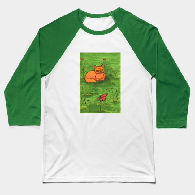 kitten outside Baseball T-Shirt by Healthy life